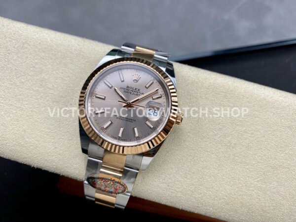 Clean Factory Rolex Datejust 126231 36mm Half Rose Gold Pink Dial