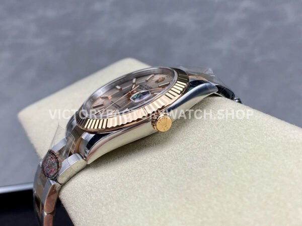 Clean Factory Rolex Datejust 126231 36mm Half Rose Gold Pink Dial