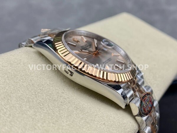 Clean Factory Rolex Datejust 126231 36mm Half Rose Gold Pink Dial Jubilee