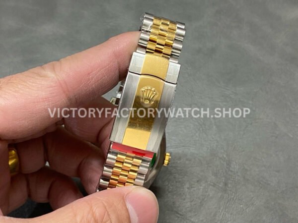 Clean Factory Rolex Datejust 126233-0035 36mm Half Yellow Gold Roman Numerals Wimbledon Grey Dial J (5) Clean Factory Rolex Datejust 126233-0035 36mm Half Yellow Gold Roman Numerals Wimbledon Grey Dial Jubilee