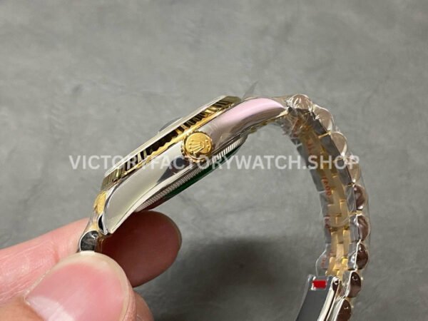 Clean Factory Rolex Datejust 126233-0035 36mm Half Yellow Gold Roman Numerals Wimbledon Grey Dial J (8) Clean Factory Rolex Datejust 126233-0035 36mm Half Yellow Gold Roman Numerals Wimbledon Grey Dial Jubilee