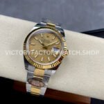 Clean Factory Rolex Datejust 126233-0040 36mm Half Yellow Gold Fluted Motif Gold Dial (11) Clean Factory Rolex Datejust 126233-0040 36mm Half Yellow Gold Fluted Motif Gold Dial