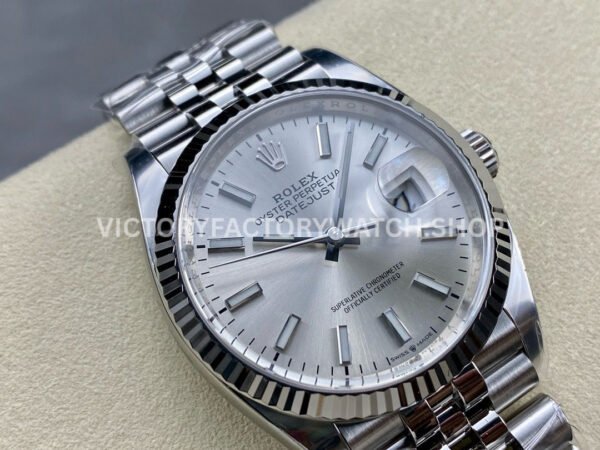 Clean Factory Rolex Datejust 126234-0013 36mm Full 904L Silver Dial Jubilee
