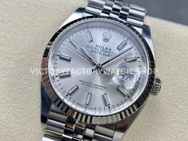 Clean Factory Rolex Datejust 126234-0013 36mm Full 904L Silver Dial Jubilee