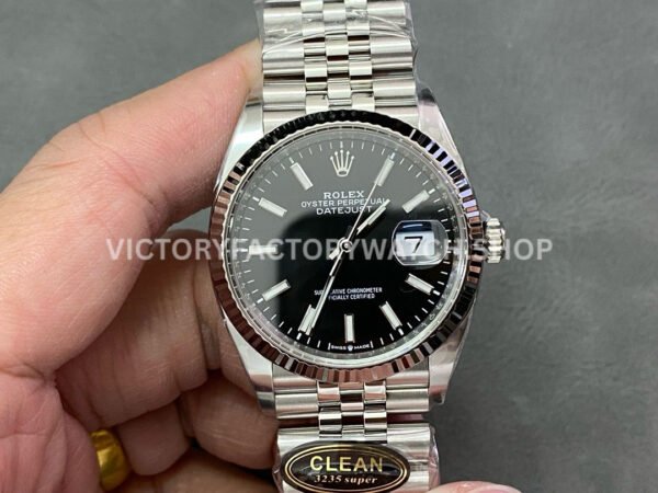 Clean Factory Rolex Datejust 126234-0015 36mm Full 904L Black Dial Jubilee (2) Clean Factory Rolex Datejust 126234-0015 36mm Full 904L Super clone