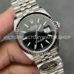 Clean Factory Rolex Datejust 126234-0015 36mm Full 904L Black Dial Jubilee (7) Clean Factory Rolex Datejust 126234-0015 36mm Full 904L Black Dial Jubilee