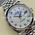 Clean Factory Rolex Datejust 126234-0019 36mm Full 904L Diamond Mop Mother Of Pearl Dial Jubilee