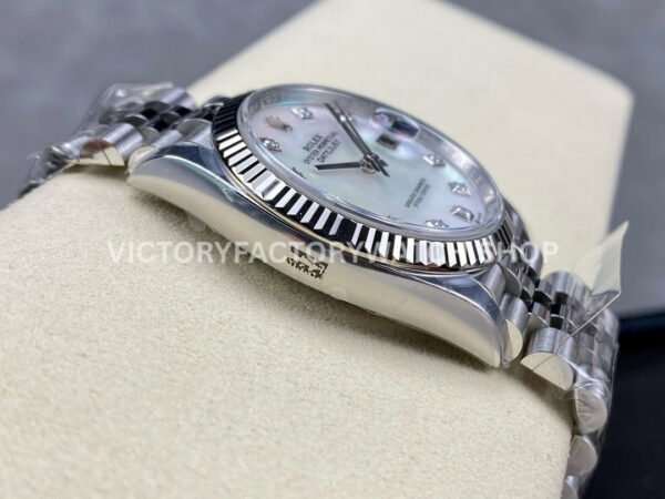 Clean Factory Rolex Datejust 126234-0019 36mm Full 904L Diamond Mop Mother Of Pearl Dial Jubilee