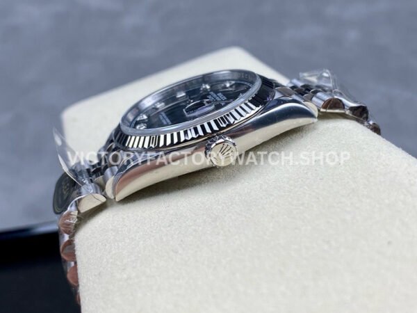 Clean Factory Rolex Datejust 126234-0027 36mm Full 904L Diamond Mop Black Dial Jubilee (10) Clean Factory Rolex Datejust 126234-0027 36mm Full 904L Diamond Mop Black Dial Jubilee