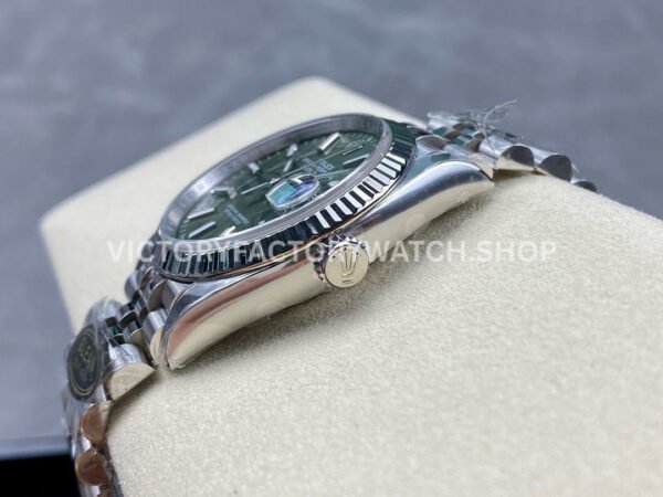 Clean Factory Rolex Datejust 126234-0047 36mm Full 904L Olive Green Palm Motif Dial Jubilee (3) Clean Factory Rolex Datejust 126234-0047 36mm Full 904L Olive Green Palm Motif Dial Jubilee