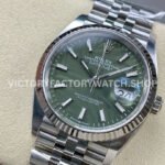 Clean Factory Rolex Datejust 126234-0047 36mm Full 904L Olive Green Palm Motif Dial Jubilee (7) Clean Factory Rolex Datejust 126234-0047 36mm Full 904L Olive Green Palm Motif Dial Jubilee