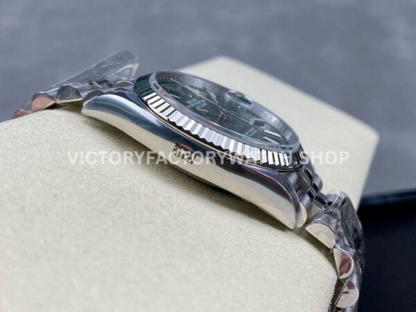 Clean Factory Rolex Datejust 126234-0047 36mm Full 904L Olive Green Palm Motif Dial Jubilee (8) Clean Factory Rolex Datejust 126234-0047 36mm Full 904L Olive Green Palm Motif Dial Jubilee
