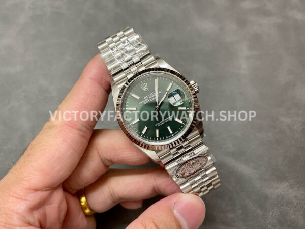 Clean Factory Rolex Datejust 126234-0051 36mm Full 904L Mint Green Dial Jubilee