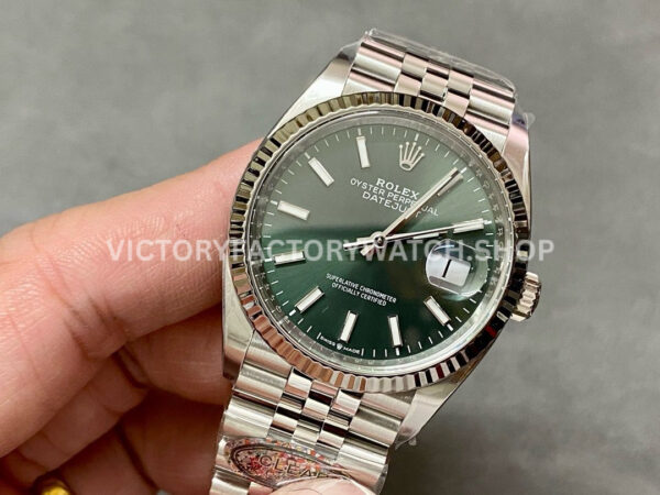 Clean Factory Rolex Datejust 126234-0051 36mm Full 904L Mint Green Dial Jubilee