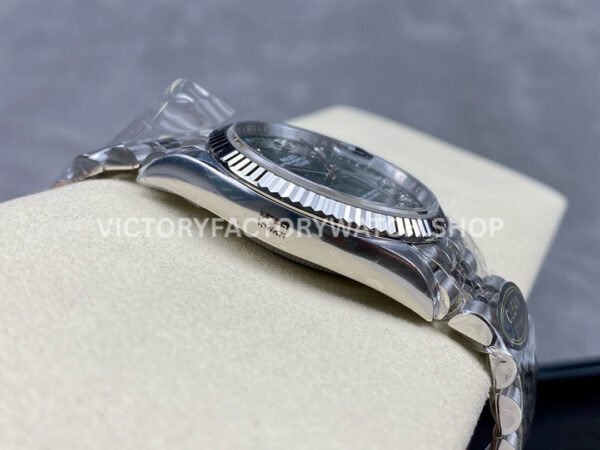 Clean Factory Rolex Datejust 126234-0055 36mm Full 904L Diamond Olive Green Palm Motif Dial Jubi (3) Clean Factory Rolex Datejust 126234-0055 36mm Full 904L Diamond Olive Green Palm Motif Dial Jubilee