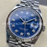 Clean Factory Rolex Datejust 126234-0057 36mm Full 904L Diamond Fluted Motif Blue Dial Jubilee (1) Clean Factory Rolex Datejust 126234-0057 36mm Full 904L Diamond Fluted Motif Blue Dial Jubilee