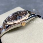 Clean Factory Rolex Datejust 126331-0001 41mm Half Rose Gold Brown Dial