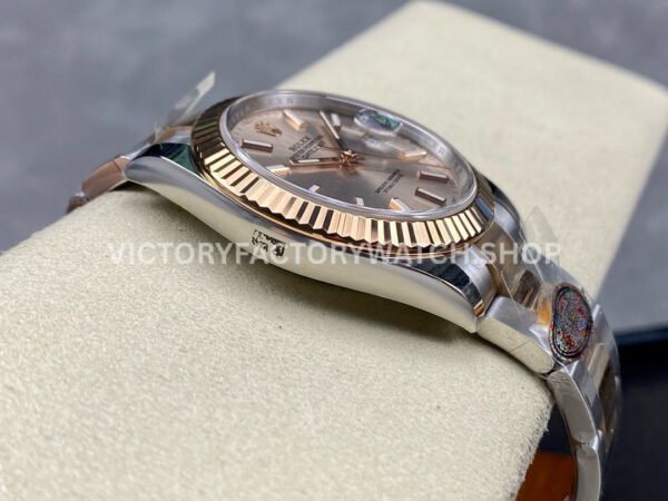 Clean Factory Rolex Datejust 126331-0009 41mm Half Rose Gold Pink Dial