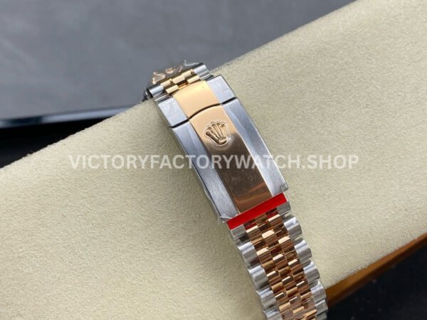 Clean Factory Rolex Datejust 126331-0010 41mm Half Rose Gold Pink Dial Jubilee
