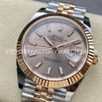 Clean Factory Rolex Datejust 126331-0010 41mm Half Rose Gold Pink Dial Jubilee