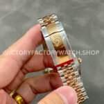 Clean Factory Rolex Datejust 126331-0016 41mm Half Rose Roman Numerals Wimbledon Grey Dial Jubilee