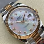 Clean Factory Rolex Datejust 126331 41mm Half Rose Gold Diamond Mother Of Pearl Dial (1) Clean Factory Rolex Datejust 126331 41mm Half Rose Gold Diamond Mother Of Pearl Dial