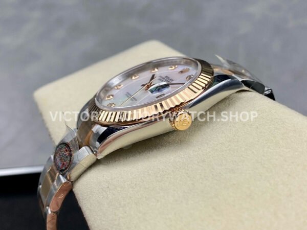 Clean Factory Rolex Datejust 126331 41mm Half Rose Gold Diamond Mother Of Pearl Dial (5) Clean Factory Rolex Datejust 126331 41mm Half Rose Gold Diamond Mother Of Pearl Dial