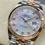 Clean Factory Rolex Datejust 126331 41mm Half Rose Gold Diamond Mother Of Pearl Dial Jubilee (3) Clean Factory Rolex Datejust 126331 41mm Half Rose Gold Diamond Mother Of Pearl Dial Jubilee