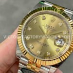 Clean Factory Rolex Datejust 126333-0012 41mm Half Yellow Gold Diamond Champagne Dial (2) Clean Factory Rolex Datejust 126333-0012 41mm Half Yellow Gold Diamond Champagne Dial