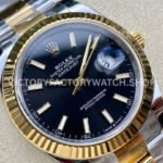 Clean Factory Rolex Datejust 126333-0013 41mm Half Yellow Gold Black Dial (1) Clean Factory Rolex Datejust 126333-0013 41mm Half Yellow Gold Black Dial