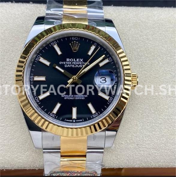 Clean Factory Rolex Datejust 126333-0013 41mm Half Yellow Gold Black Dial (3) Clean Factory Rolex Datejust 126333-0013 41mm Half Yellow Gold Black Dial Super clone