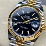 Clean Factory Rolex Datejust 126333-0014 41mm Half Yellow Gold Black Dial Jubilee (5) Clean Factory Rolex Datejust 126333-0014 41mm Half Yellow Gold Black Dial Jubilee