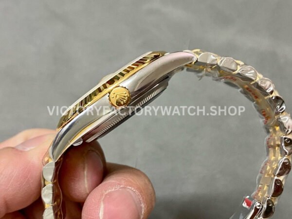 Clean Factory Rolex Datejust 126333-0020 41mm Half Yellow Gold Roman Numerals Wimbledon Grey Dial Jub (1) Clean Factory Rolex Datejust 126333-0020 41mm Half Yellow Gold Roman Numerals Wimbledon Grey Dial Jubilee