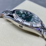 Clean Factory Rolex Datejust 126334-0030 41mm Full 904L Fluted Motif Olive Green Dial Jubilee