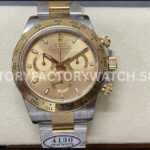 Clean Factory Rolex Daytona 116503-0003 40mm Half Yellow Gold Champagne Dial Super Clone