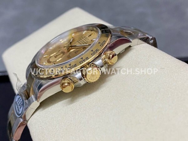 Clean Factory Rolex Daytona 116503-0003 40mm Half Yellow Gold Champagne Dial