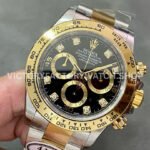 Clean Factory Rolex Daytona 116503-0008 40mm Half Yellow Gold Diamond Mop Black Dial (2) Clean Factory Rolex Daytona 116503-0008 40mm Half Yellow Gold Diamond Mop Black Dial