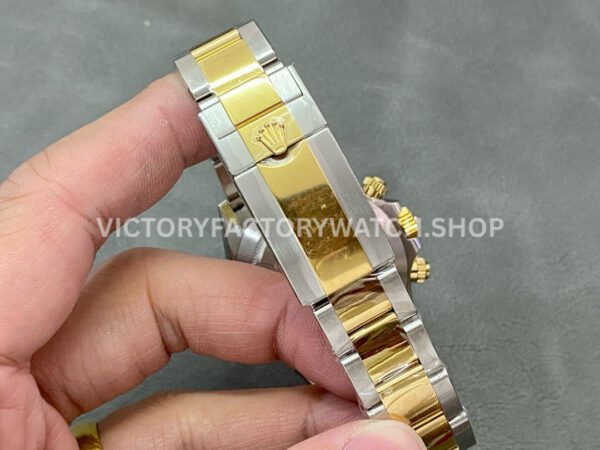 Clean Factory Rolex Daytona 116503-0008 40mm Half Yellow Gold Diamond Mop Black Dial (8) Clean Factory Rolex Daytona 116503-0008 40mm Half Yellow Gold Diamond Mop Black Dial