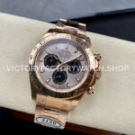 Clean Factory Rolex Daytona 116505-0003 40mm Full Rose Gold Black Eye Pink Dial