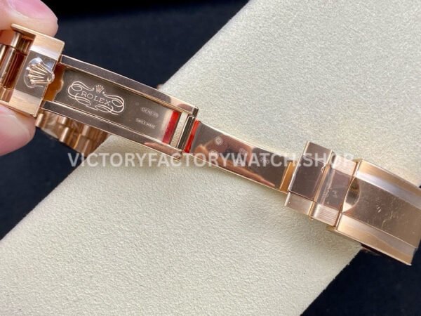 Clean Factory Rolex Daytona 116505-0003 40mm Full Rose Gold Black Eye Pink Dial