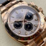 Clean Factory Rolex Daytona 116505-0003 40mm Full Rose Gold Black Eye Pink Dial