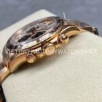 Clean Factory Rolex Daytona 116505-0003 40mm Full Rose Gold Black Eye Pink Dial