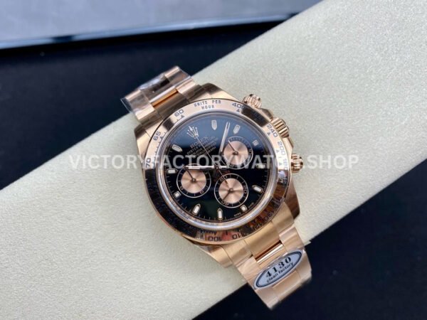 Clean Factory Rolex Daytona 116505-0008 40mm Full Rose Gold Black Dial