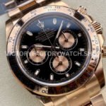 Clean Factory Rolex Daytona 116505-0008 40mm Full Rose Gold Black Dial