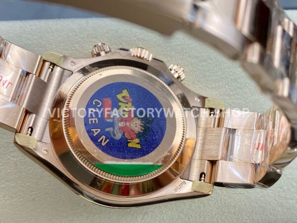 Clean Factory Rolex Daytona 116505-0009 40mm Full Rose Gold Black Eye Gold Dial