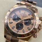 Clean Factory Rolex Daytona 116505-0009 40mm Full Rose Gold Black Eye Gold Dial