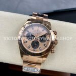 Clean Factory Rolex Daytona 116505-0009 40mm Full Rose Gold Black Eye Gold Dial