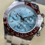 Clean Factory Rolex Daytona 116506-0002 40mm Full Platinum Ice Diamond Baguette Blue Dial