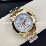 Clean Factory Rolex Daytona 116508-0001 40mm Full Yellow Gold White Dial