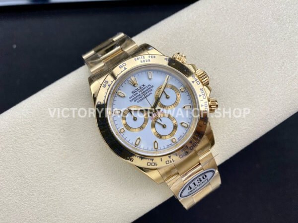 Clean Factory Rolex Daytona 116508-0001 40mm Full Yellow Gold White Dial